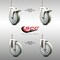 Service Caster 5 Inch 316SS Gray Polyurethane 3/8 Inch Threaded Stem Caster Lock Brake, 2PK SCC-SS316TSTTL20S514-PPUB-381615-2S2 - alternate 4
